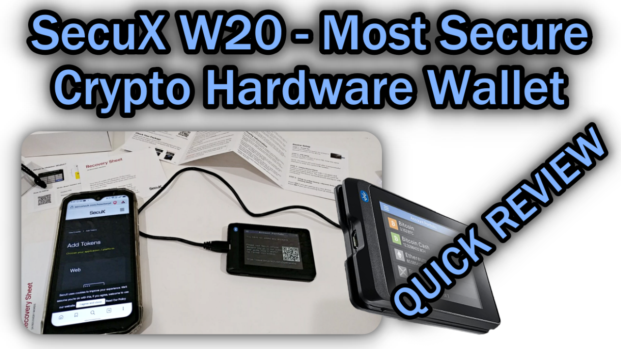 Watch SecuX W20 - Most Secure Crypto Hardware Wallet Review on Amazon Live