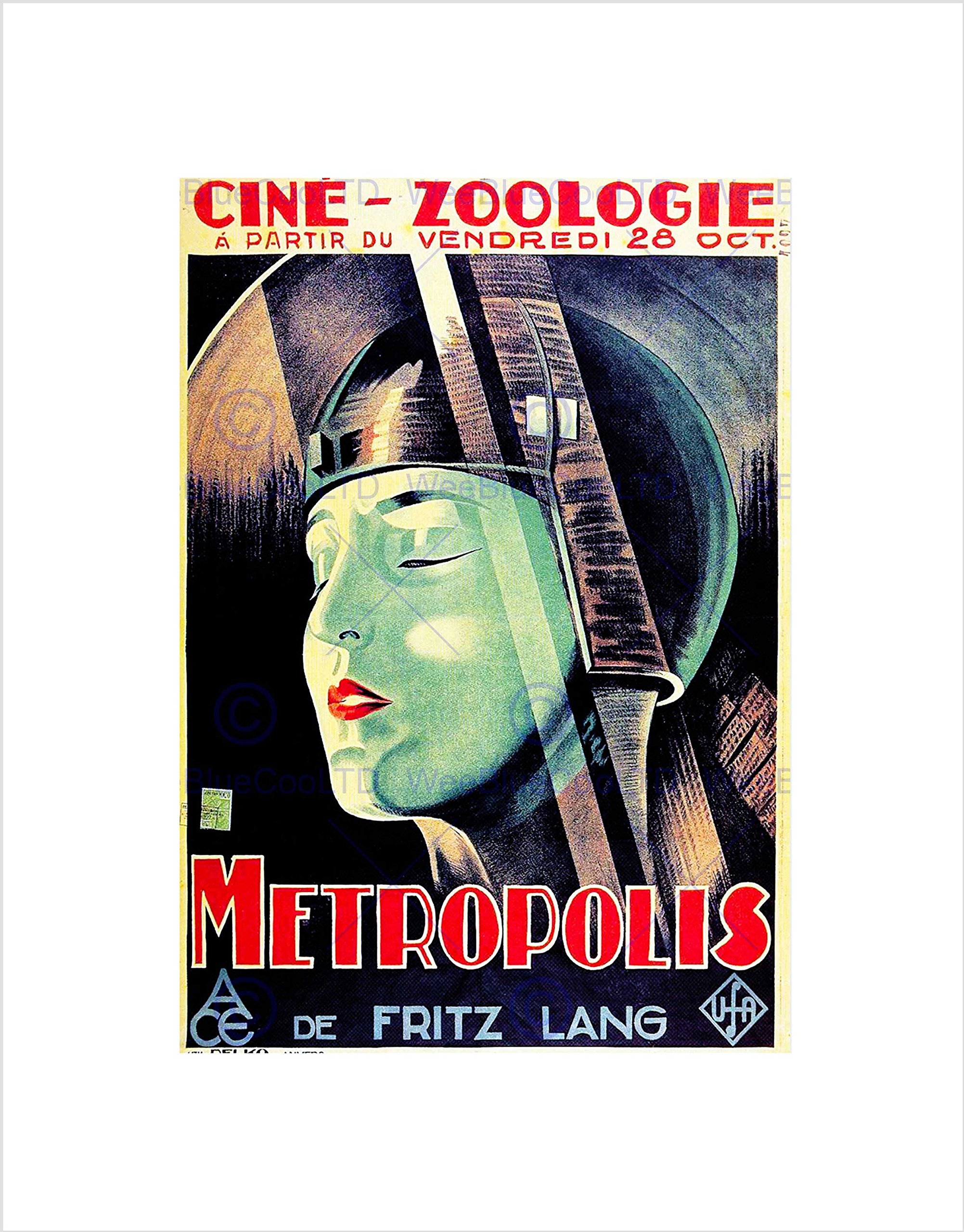Wee Blue Coo Film Metropolis Fritz Lang Dystopian Future Vision France Art Wall Art Print