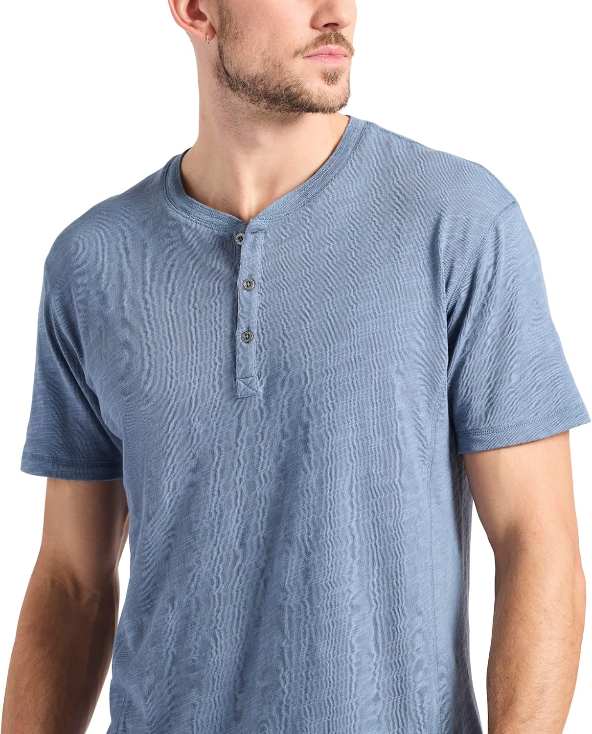 Buffalo David Bitton Mens Short Sleeve Slub Henley T-Shirt Regular Fit - Image 5