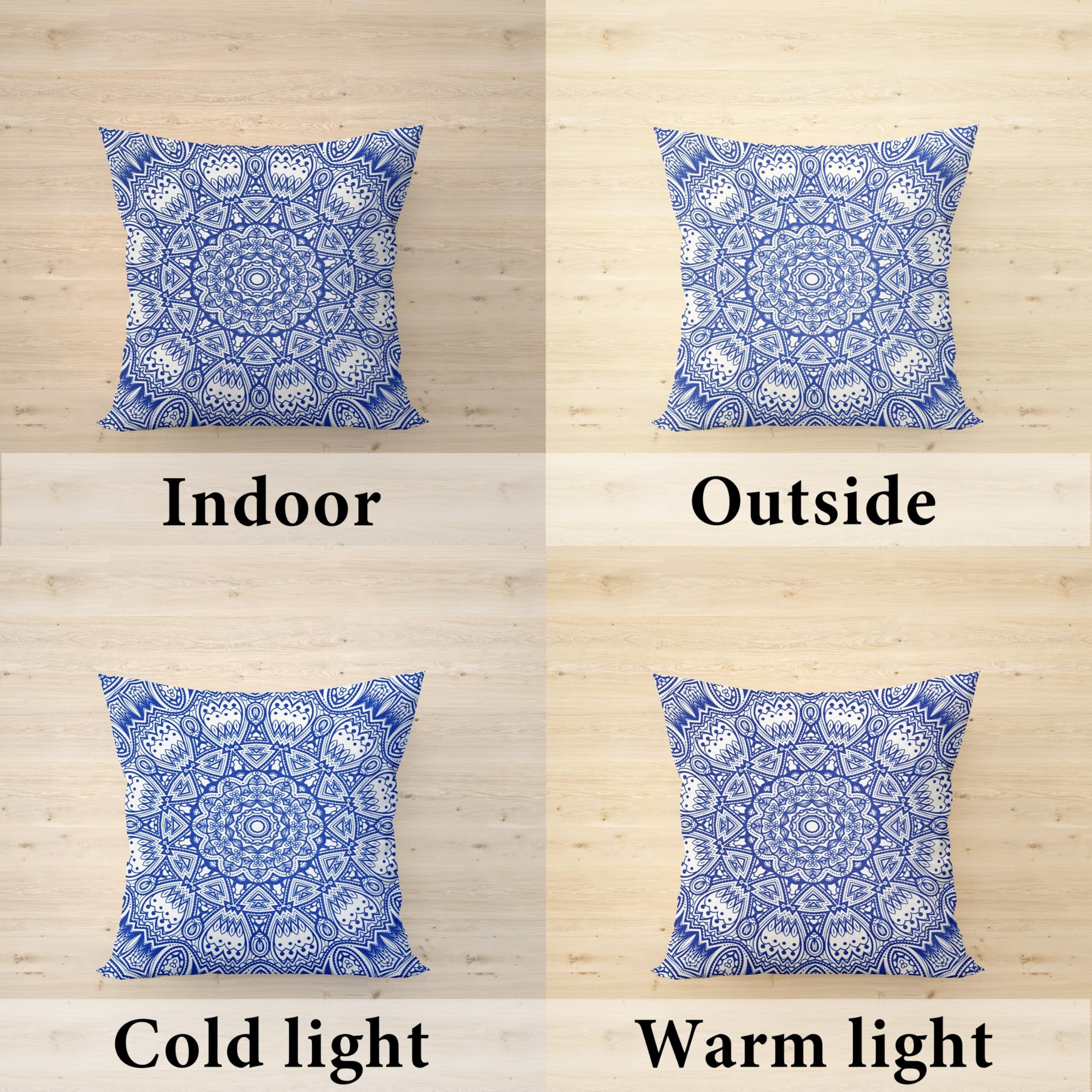 Stylo Culture 2 Fodere Per Cuscini 40x40 Cm In Broccato Jacquard Oro - Motivi Mandala E Paisley, Tradizionali, Senza Imbottitura