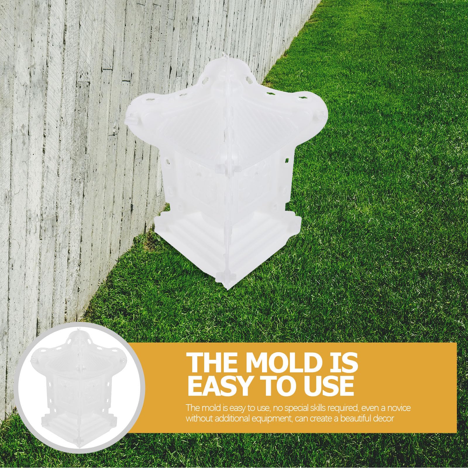 Moule pour Béton de Balustrade Pavillon, Colonne Romaine, Plastique Blanc