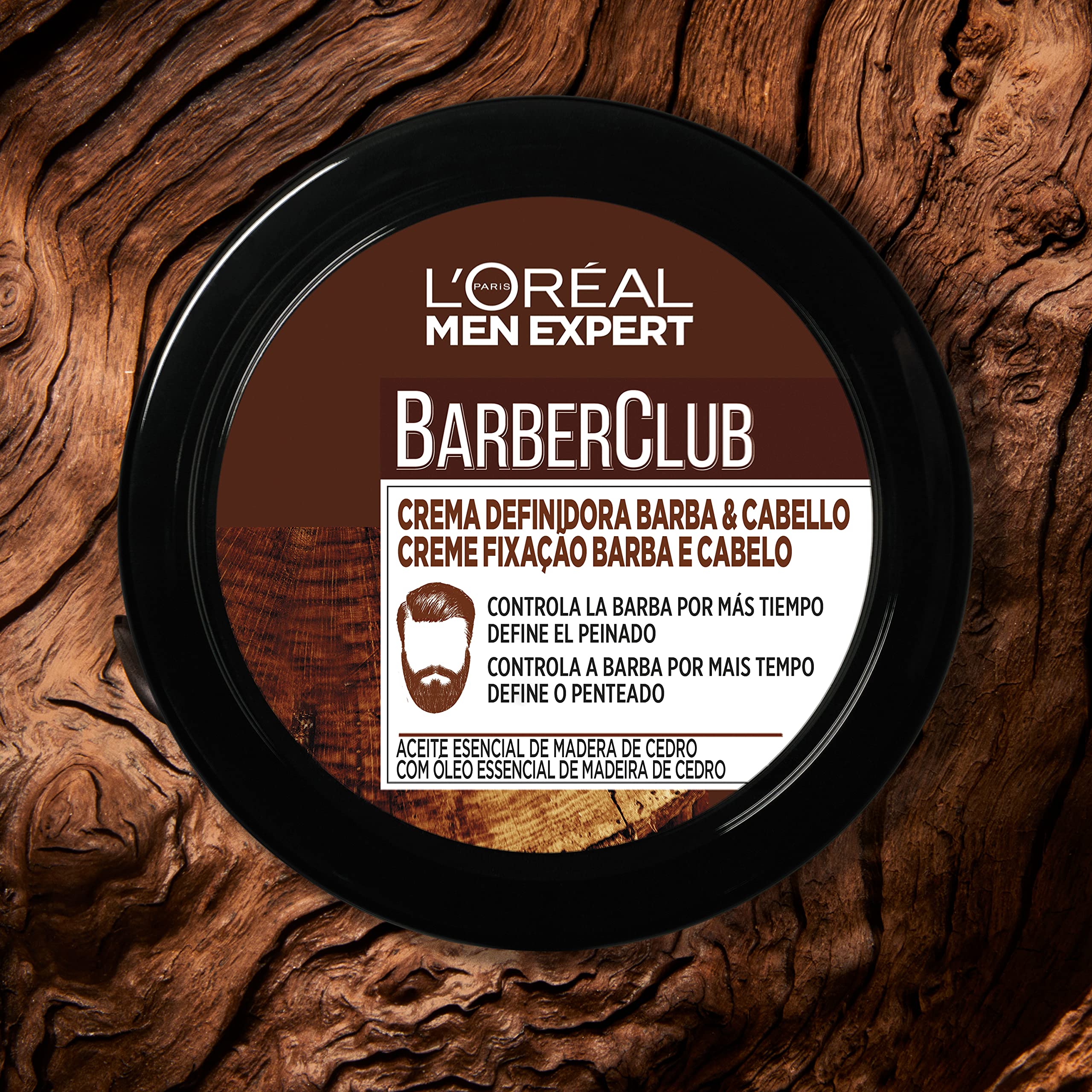 L'Oréal Paris Men Expert Pack Barber Club do pielęgnacji brody dla mężczyzn z woskiem do mocowania + krem nawilżający do brody + żel pod prysznic
