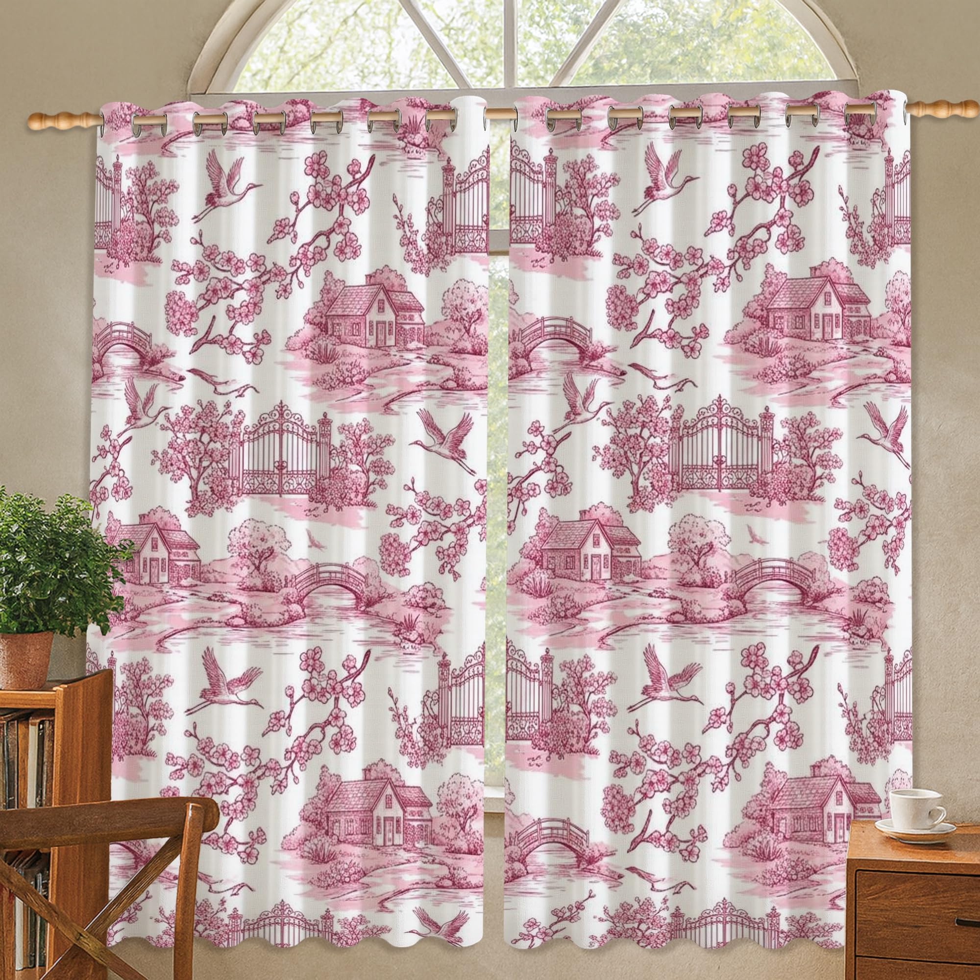 Rideaux occultants pour chambre occultation lumière motif rustique lavable