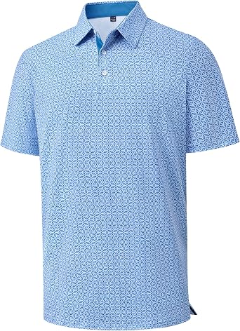 Mens Polo Shirts Dry Fit Breathable Printed Golf Shirt Summer | Dry Fit, Stretch, Moisture Wicking, Upf, Lightweight, Pattern, Casual, Business, Tennis, Sport, Beach, Holiday, Party, Gift