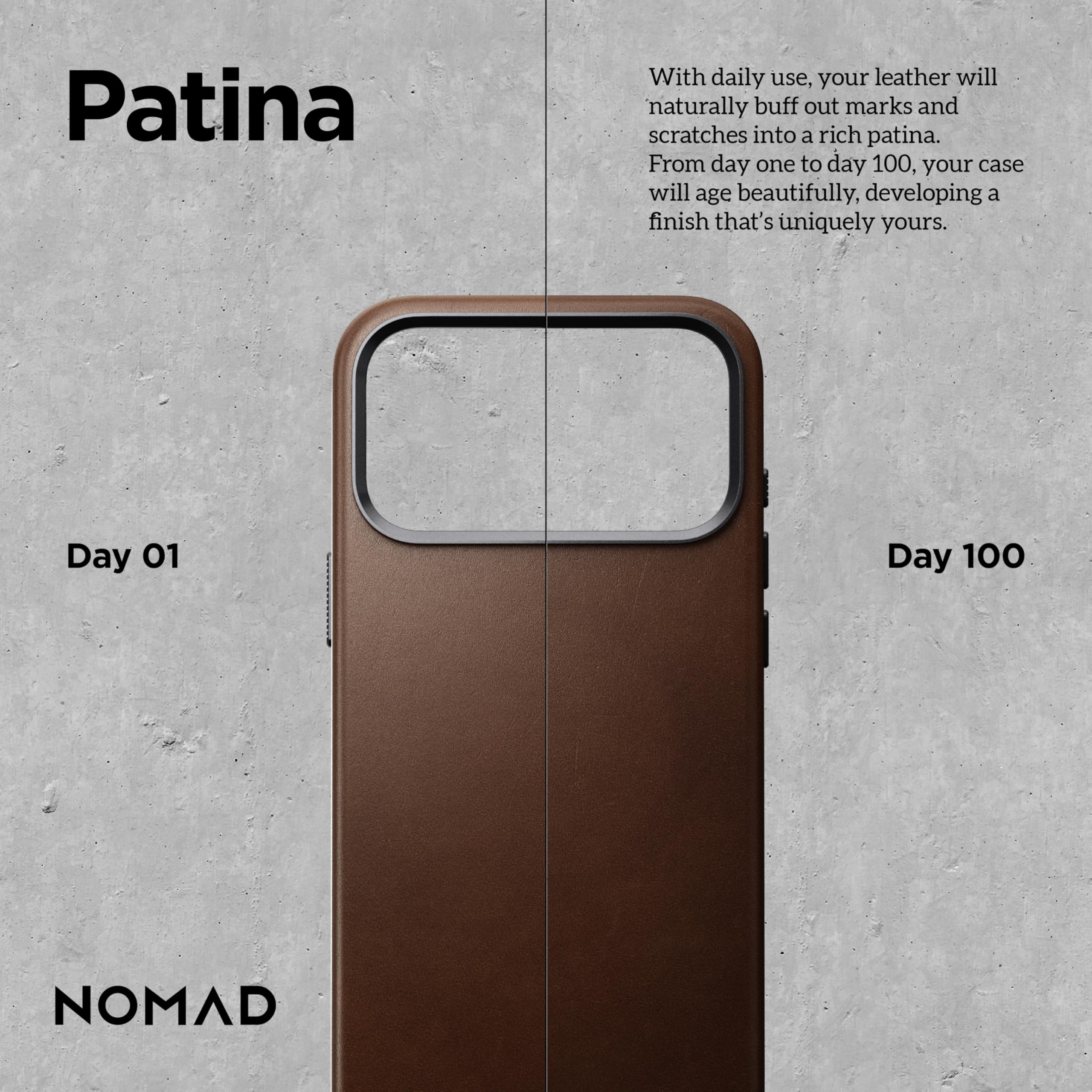 NOMAD iPhone 17 Pro Max レザーケース ブラウン Rugged Leather Case - iPhone 17 Pro Max | Rustic Brown | Horween