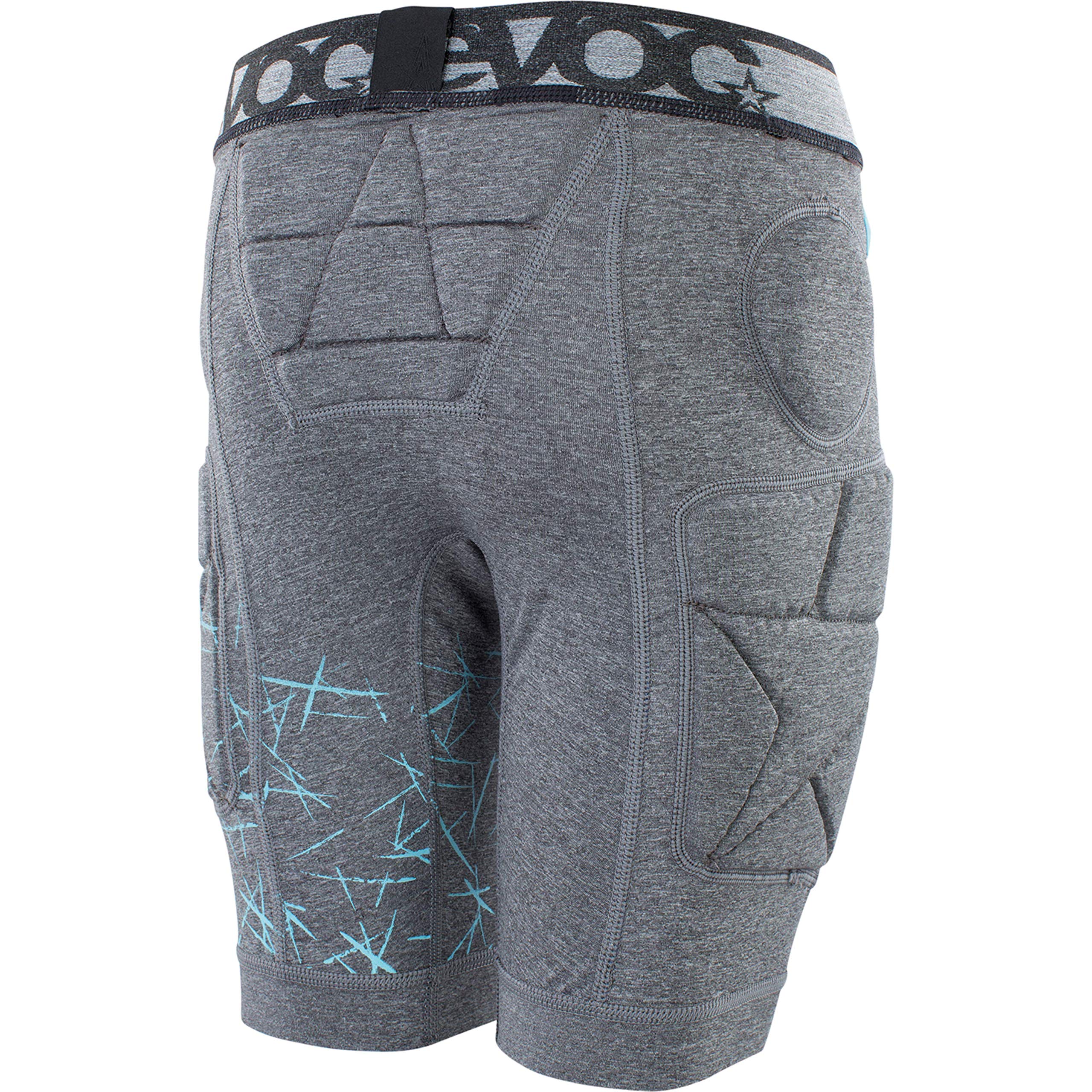 EVOC CRASH PANTS KIDS Kinder Fahrradhose Schutzkleidung für Mountainbike-, Rennrad- & Fahrradtouren (Größe: JS, JM, JL, Hüftprotektoren, Polsterungen für Hüfte, Becken & Steißbein), Carbon Grau