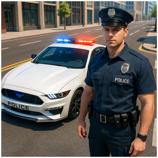 Police Officer Car Patrol: Cop Duty Simulator Police Vehicles Driving Open City Game