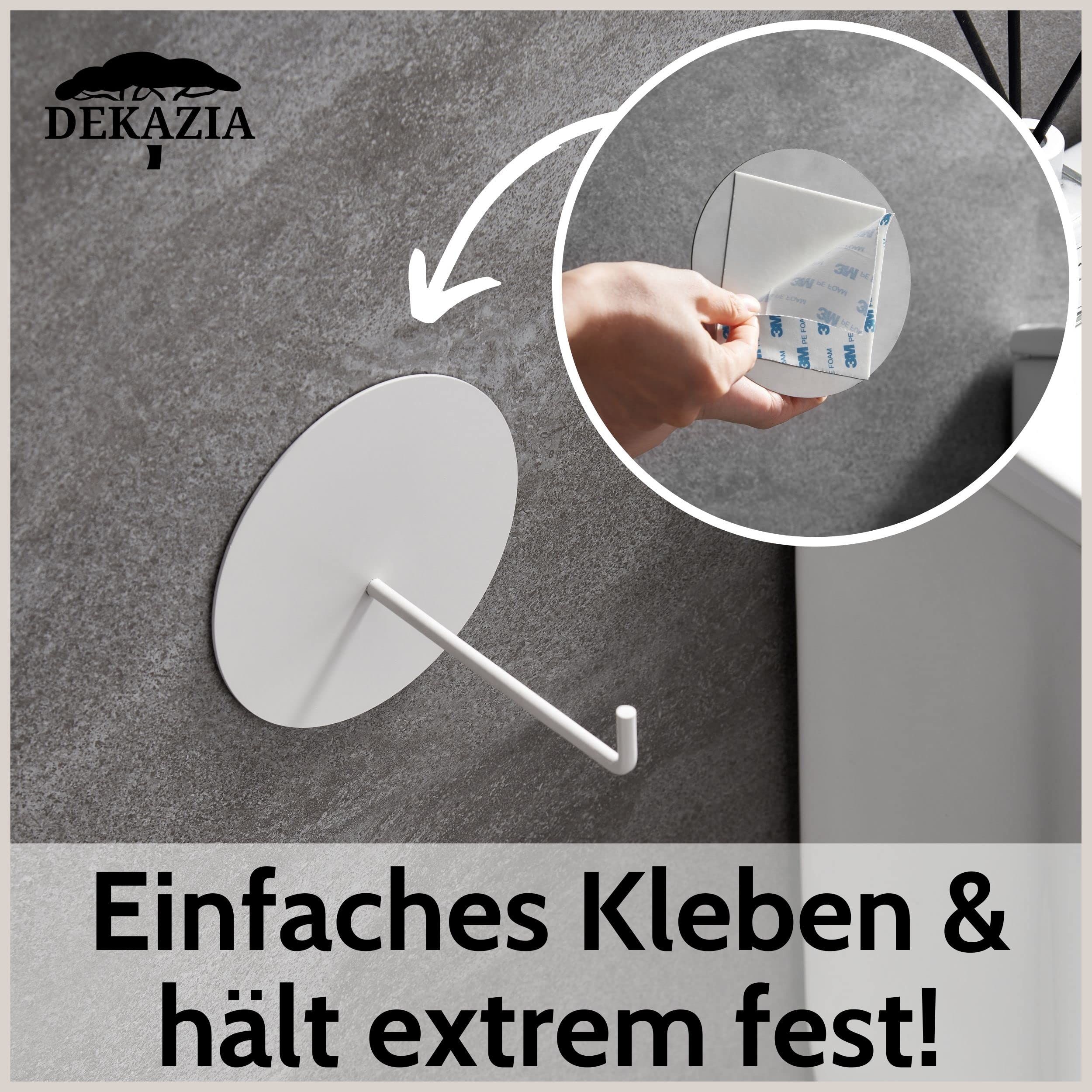 DEKAZIA® toiletrolhouder | wc rolhouder | toiletrolhouder | badkamer accessoires | Wc-papierhouder hout | toiletpapierhouder zonder boren | Mangohout