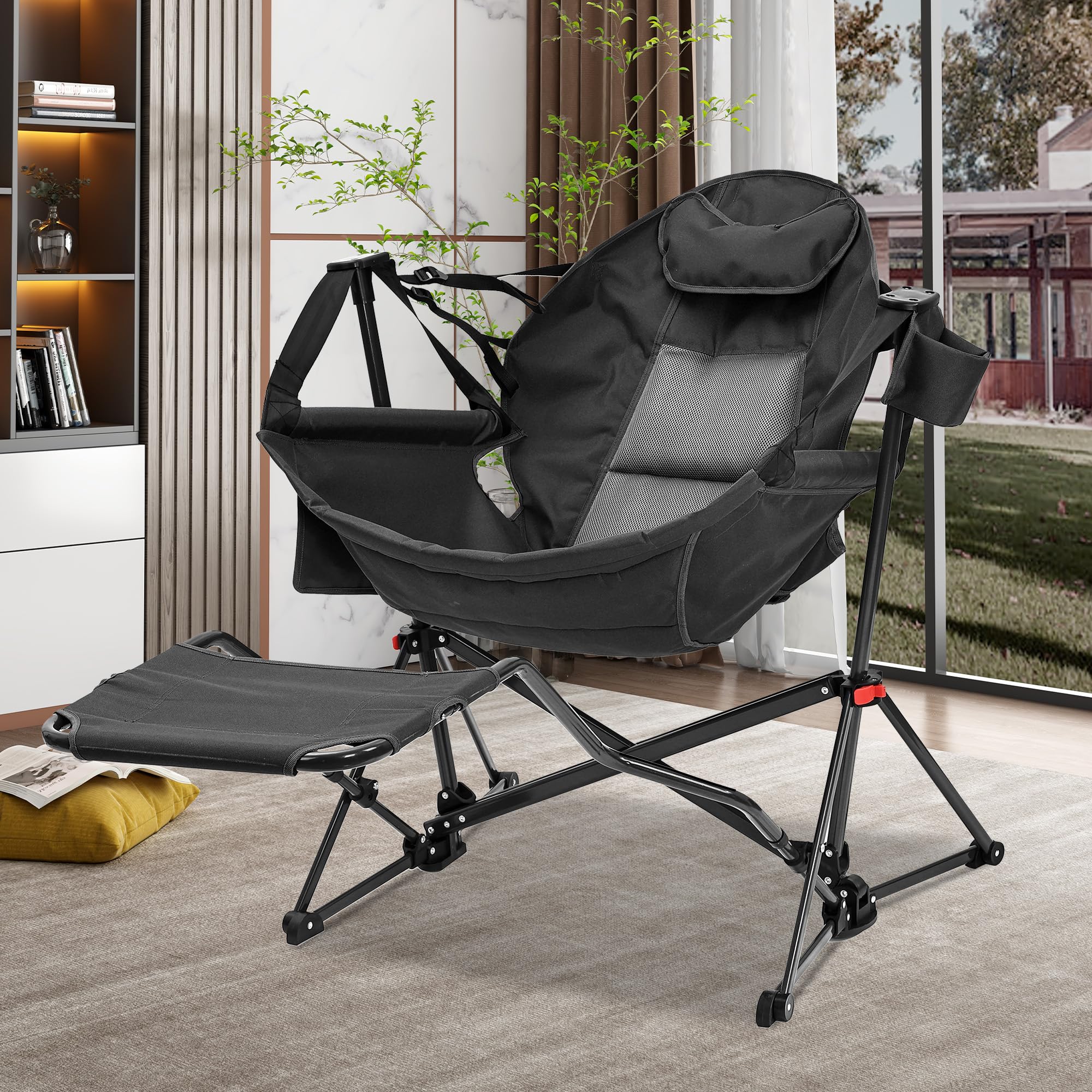 Amazon.com : Ainfox Hammock Camping Chair with Footrest, Foldable