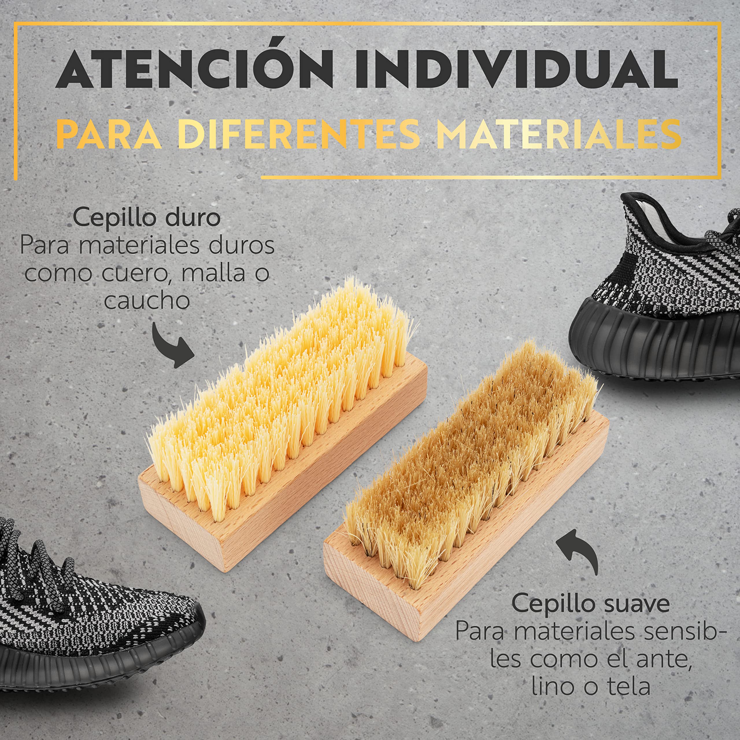 Canzt Black Box – Kit limpieza zapatillas premium con limpiador de zapatillas, toallitas, desodorante, cepillos y paño de microfibra para cuero, ante, nubuck y textil