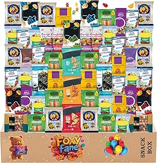 Foxy Fane 60-Count Gluten-Free Holiday Gift Box - 60 Healthy Gluten Free Snacks & Treats - Perfect Variety Pack for Easter, Christmas & New Year’s - Great for Family, Friends & Office