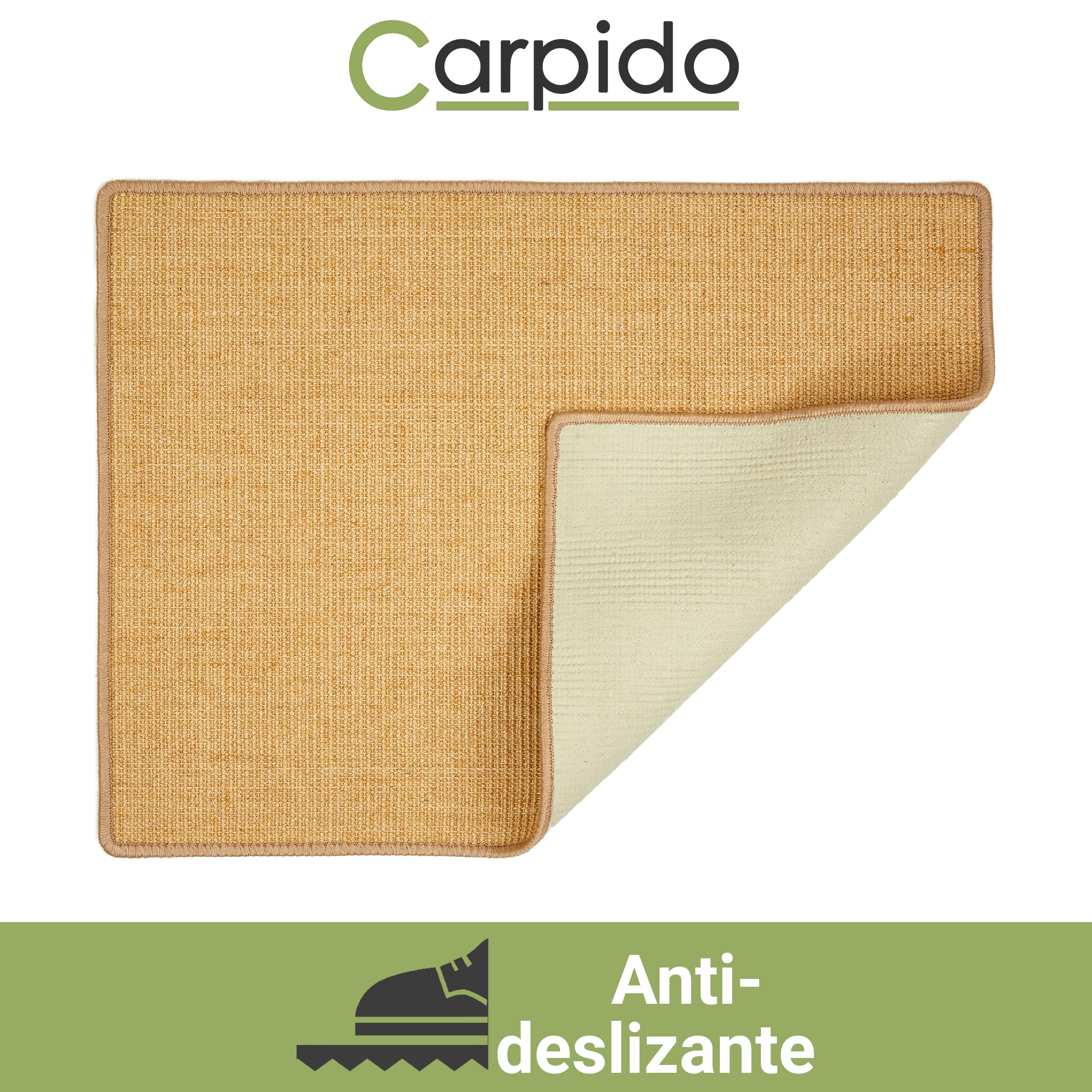 Alfombrilla para Gatos - Set de 2 Alfombras de Sisal Natural 100% - Alfombrilla para el Suelo 60 x 80 cm