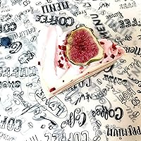 Vista 6 de 150 hojas de cera con estampado de café, envoltura a prueba de grasa, papeles pergaminos, forro para freidora de aire, forros para cestas