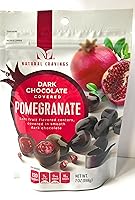 Vista 1 de Natural Cravings Granadas cubiertas de chocolate - Un paquete de 7 onzas de granadas cubiertas de chocolate amargo - ¡Delicioso!