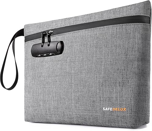 Bolsa a prueba de olores con cerradura de combinación, contenedor a prueba de olores de 11.5 x 8.6 pulgadas, forro de carbono, bolsa organizadora de