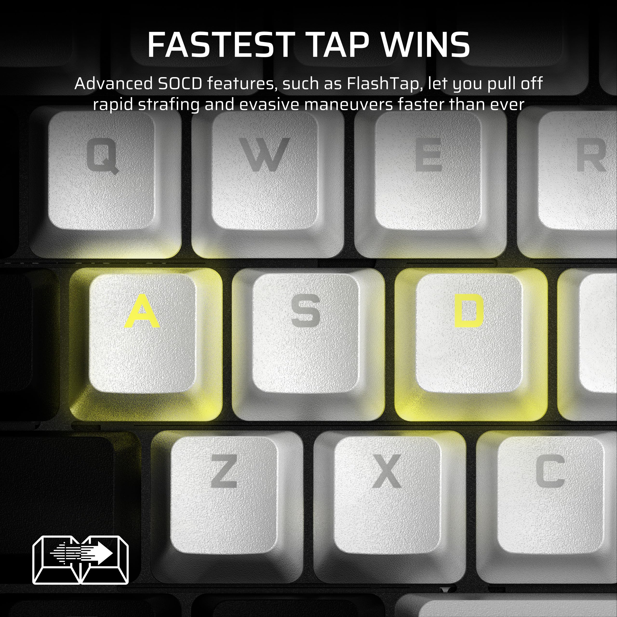 Corsair MAKR PRO 75 Hall Effect Tastiera meccanica magnetica da gioco fai da te cablata - Layout al 75%, switch MGX Hyperdrive, doppio controllo, grilletto rapido, SOCD FlashTap, 8.000 Hz, USA