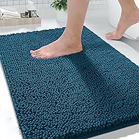Vista 55 de Yimobra Tapetes de baño lavables, de chenilla súper suave y absorbente, para suelo y alfombra, de secado rápido, antideslizante, para bañera y Beige