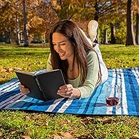 Vista 6 de BRAWNTIDE Manta grande impermeable para exteriores, forro polar extragrueso, cálida, resistente al viento, a prueba de arena, acolchada, 82 x 55