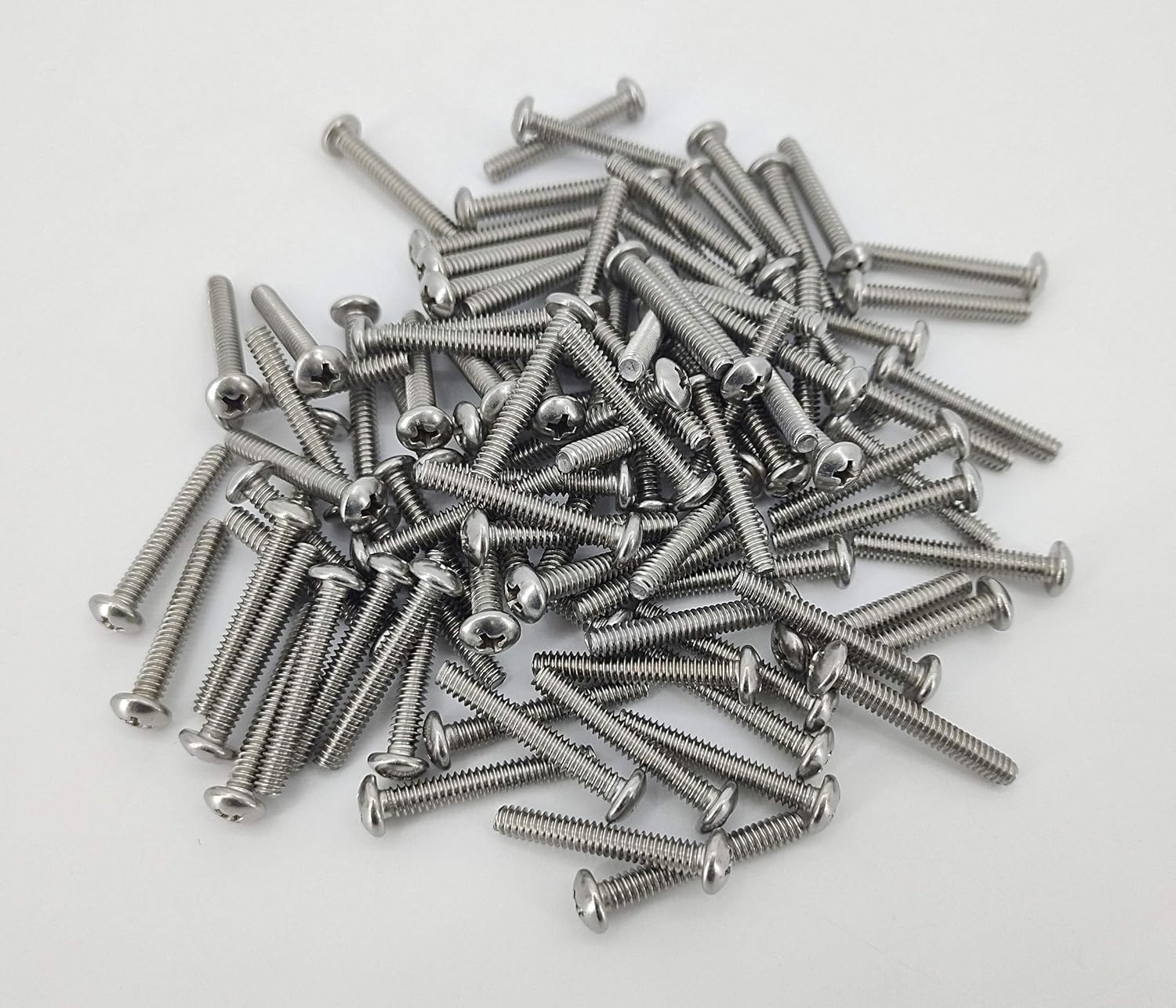 FixtureDisplays® 10-24 X 1-1/4" Stainless Pan Head Machine Screws, Full Thread, Phillips Drive, Stainless Steel 18-8, Machine Thread 312338-FBA