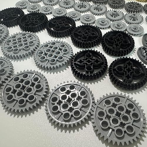 Miniatura 5 de Juego de 120 piezas técnicas de piezas de repuesto para ruedas y engranajes compatibles con piezas y piezas de accesorios Lego