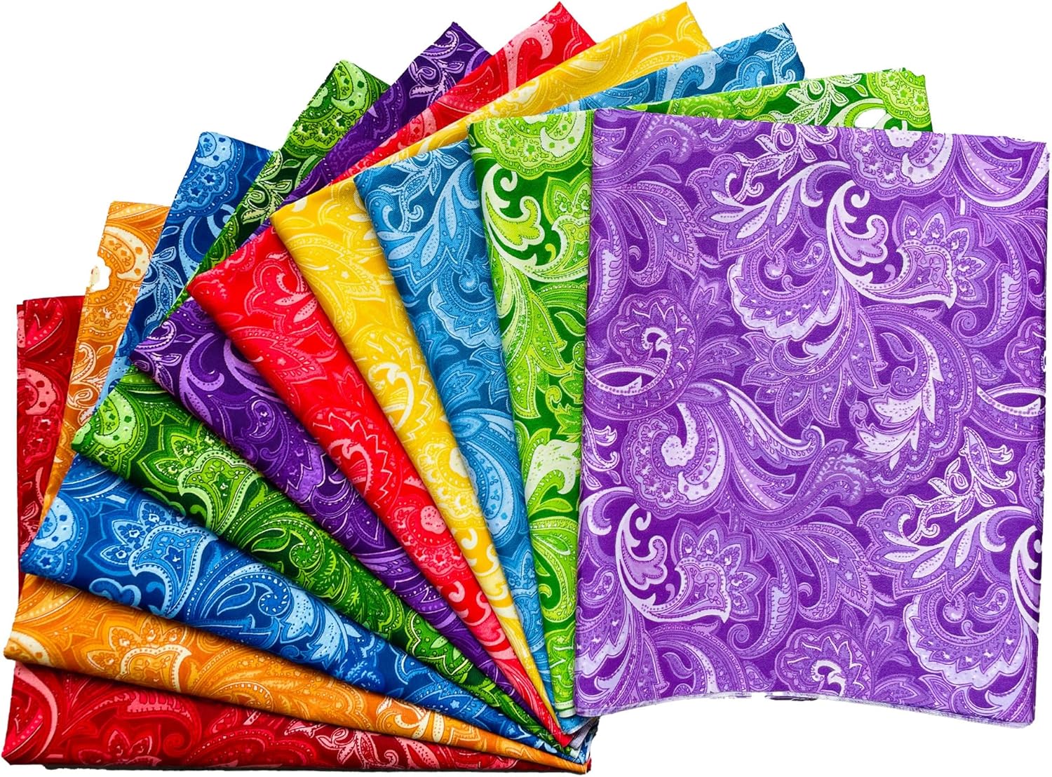 Fat Quarters Cotton Fabric Bundles 18" x 22" Quilting Fabric for Sewing,10 PCS Dots