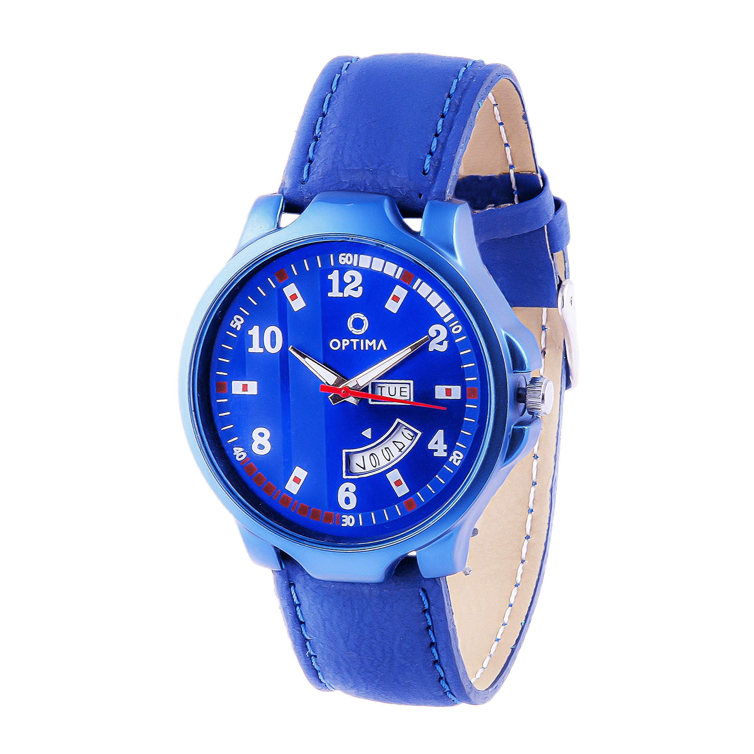 OPTIMA OMD-601 Unique Analog Watch for Men, Blue Strap, Blue Dial (B0819JFP34) Amazon Price History, Amazon Price Tracker