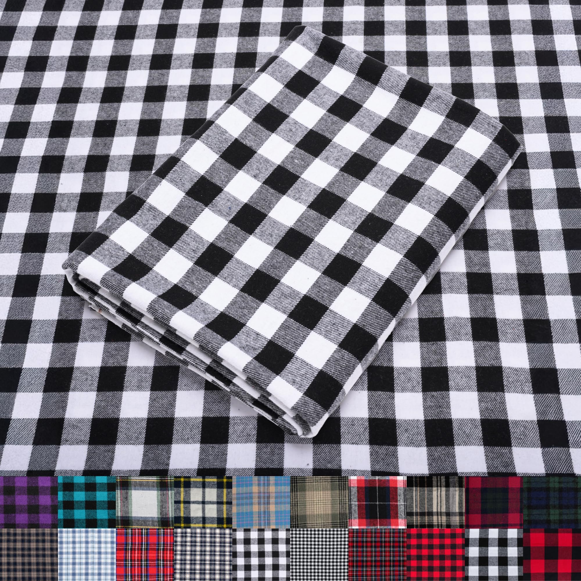 Pico Textiles 1 Yard Blue and Green Blackwatch Tartan Plaid Flannel Fabric - 60" Wide - 100% Cotton - Sold by The Yard - for Shirts, Scarves, Pajamas & Receiving Blankets — view 76