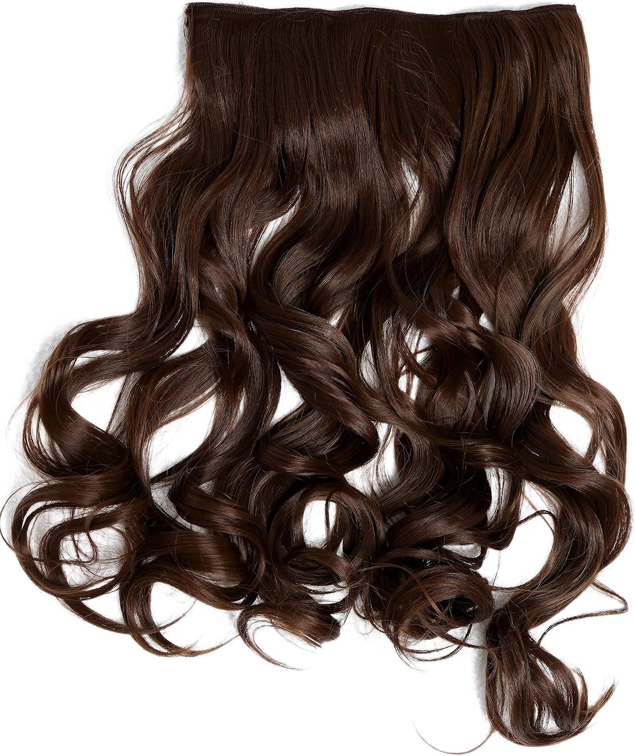 WIG ME UP - YZF-3180-8 Hairpiece Halfwig (half wig) 5 Microclip Clip-In Extension wide full back of head long curled curls brown - Image 5