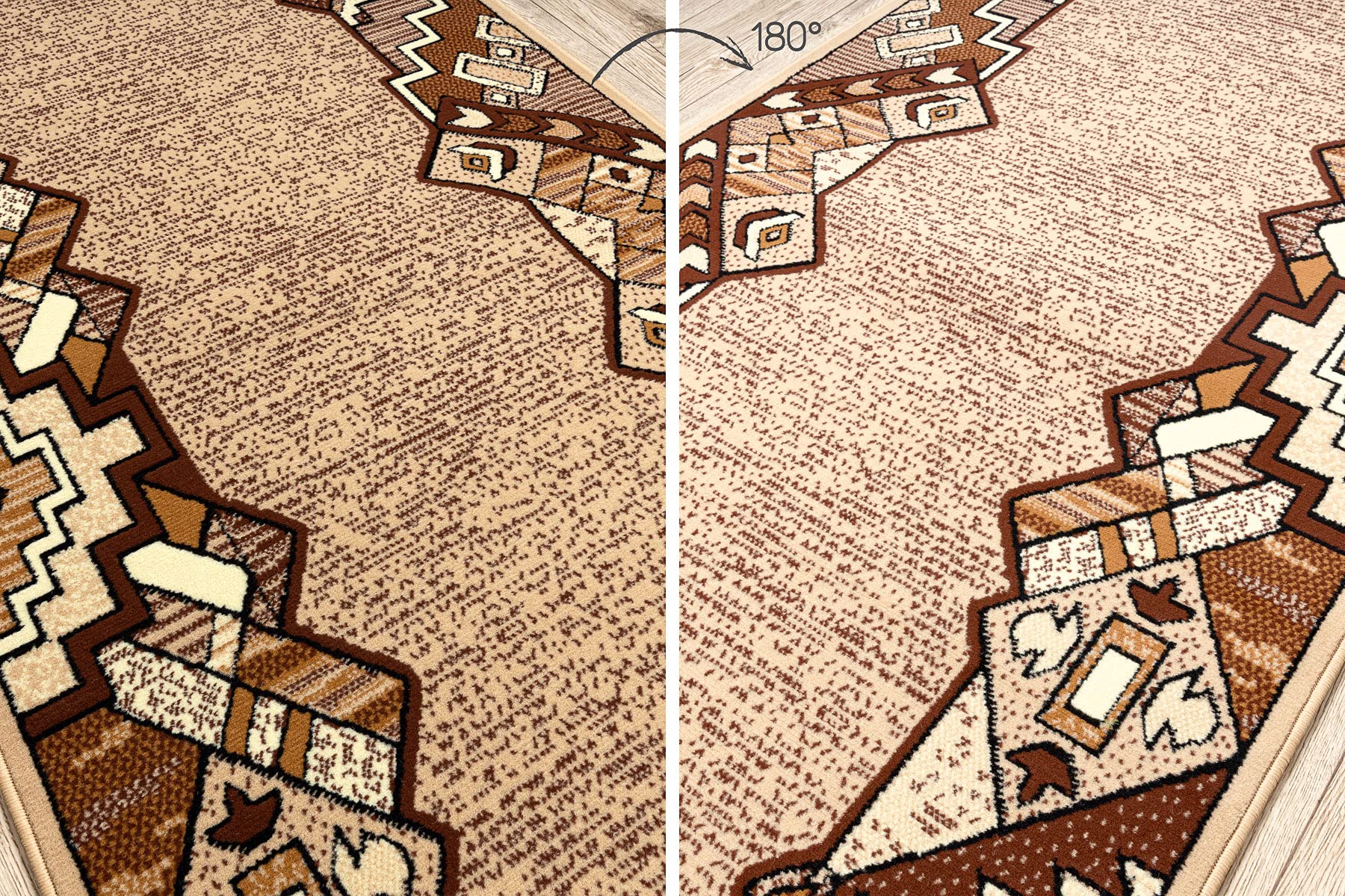 rugsx Läufer BCF Baryton für Flur, Küche beige 60x300 cm