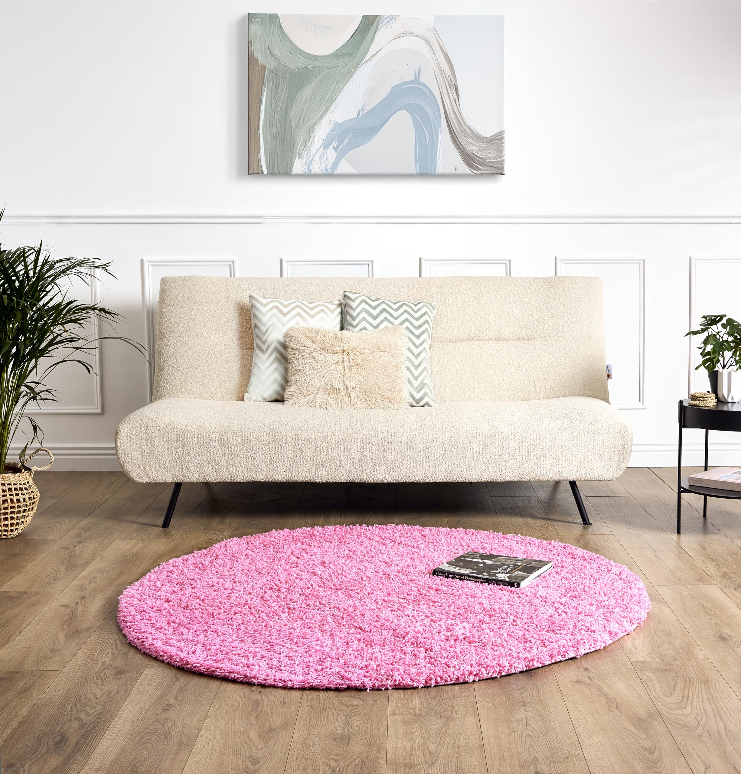 Bravich Navy Blue Shaggy Rug 80 x 150cm (2'7" x 4'11") 5cm Pile Medium Thick Fluffy Living Room Hessian Backed Washable — view 74