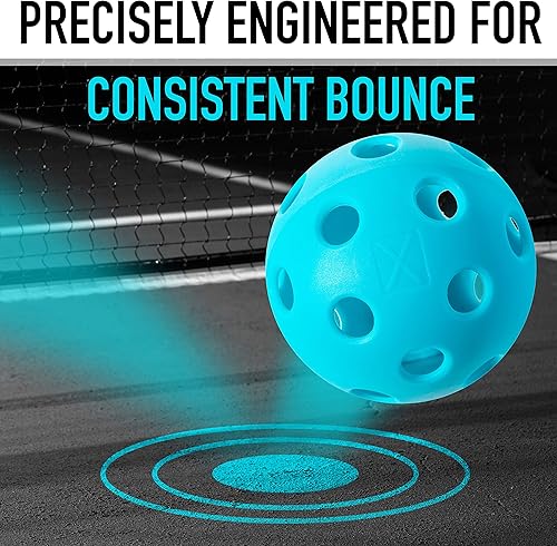 Miniatura 10 de Franklin Sports X-26 Performance - Pickleball para interiores - Aprobado por la pelota de EE UU Azul / Patchwork, Verde lima (Lime Green), Amarillo