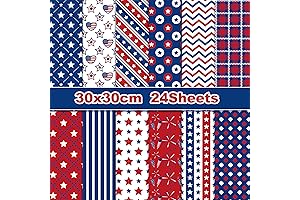 VIVIQUEN Patriotic Scrapbook Paper (12 Inches)