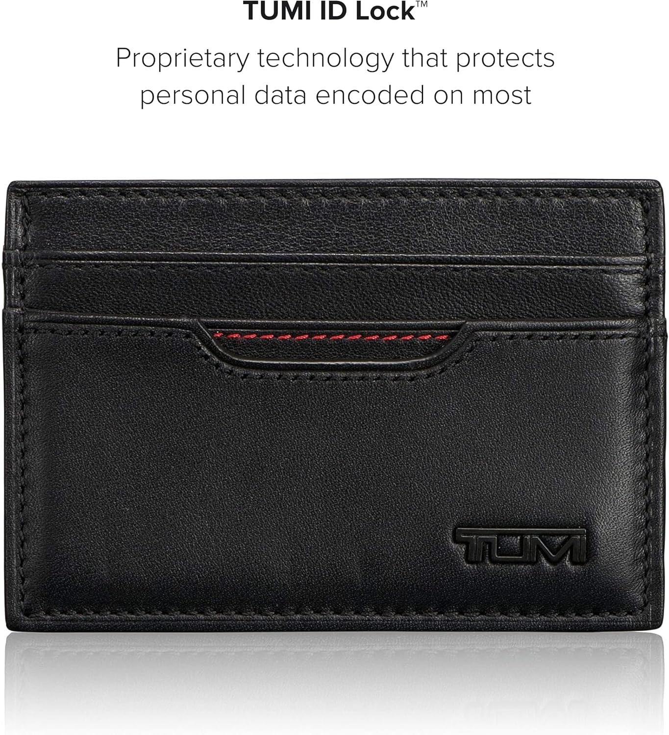 TUMI - Delta Slim Card Case - Men's Leather Wallet for Everyday & Travel - Black