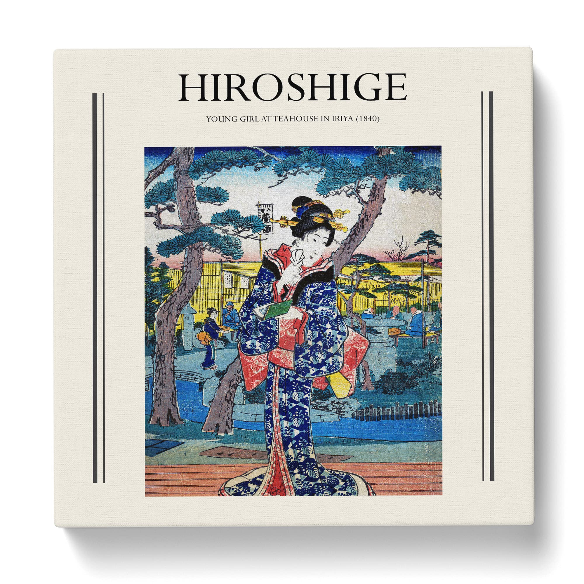 Young Girl At A Tea House By Utagawa Hiroshige Canvas Print, Mixed, 35L x 35W cm - Image 3