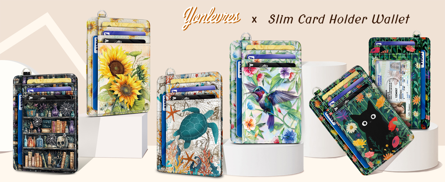 Amazon.com: Yonlevres Credit Card Holder Slim Wallet, Sea Turtle