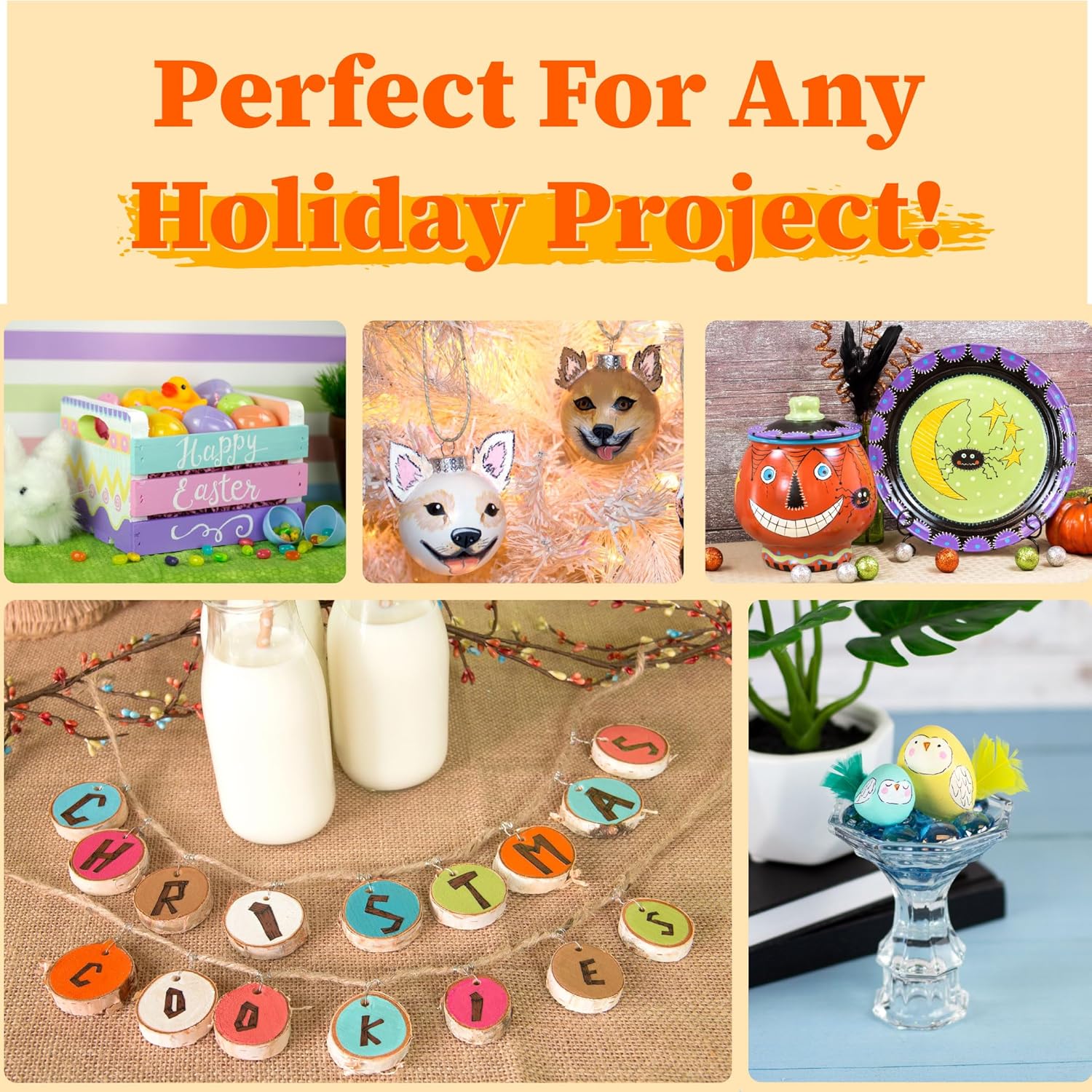 DecoArt Americana Multi-Surface Satin Acrylic Paint Set – 24 Popular Colors (2 fl oz) – Multi Surface Acrylic Paints for Wood, Glass, Metal, and more