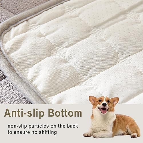 Miniatura 3 de Funda para sofá lavable, de terciopelo mullido, para sofá de 3 cojines, protector de muebles antideslizante para perros y mascotas, funda de sofá