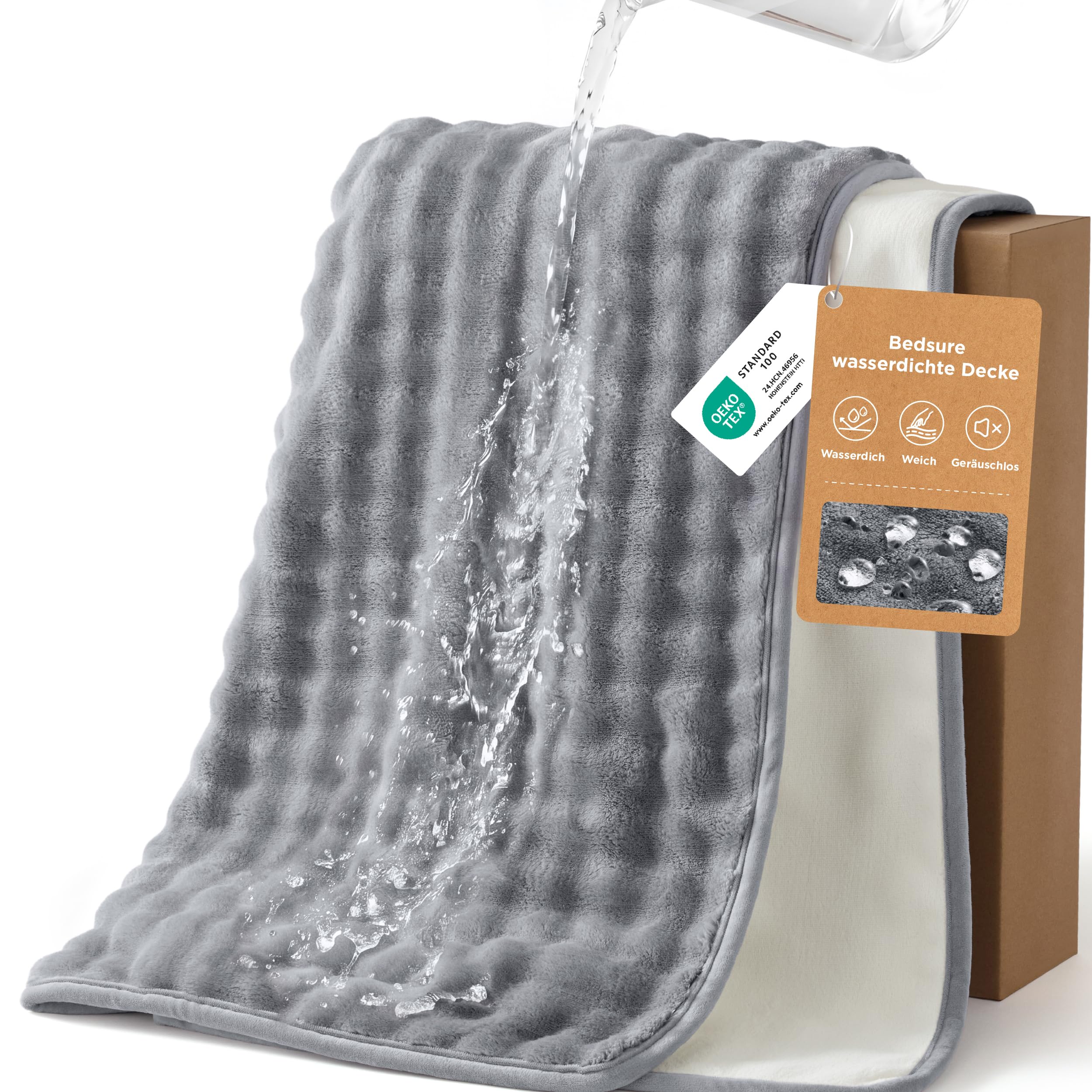 BEDSURE wasserdichte Decke Kuscheldecke Liebesdecke