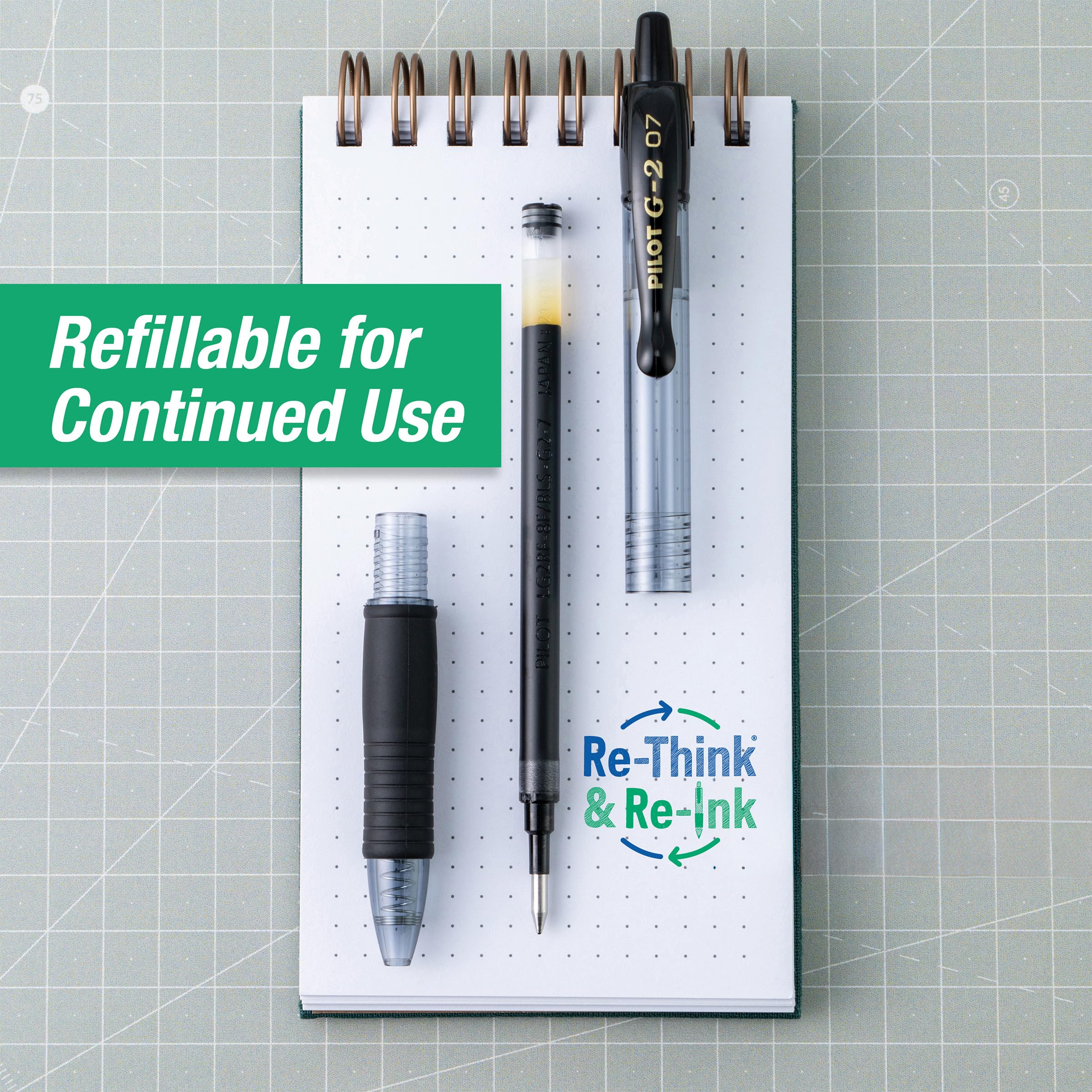 Pilot G2 Retractable Premium gel penne a sfera con inchiostro Punta fine 144 penne Black