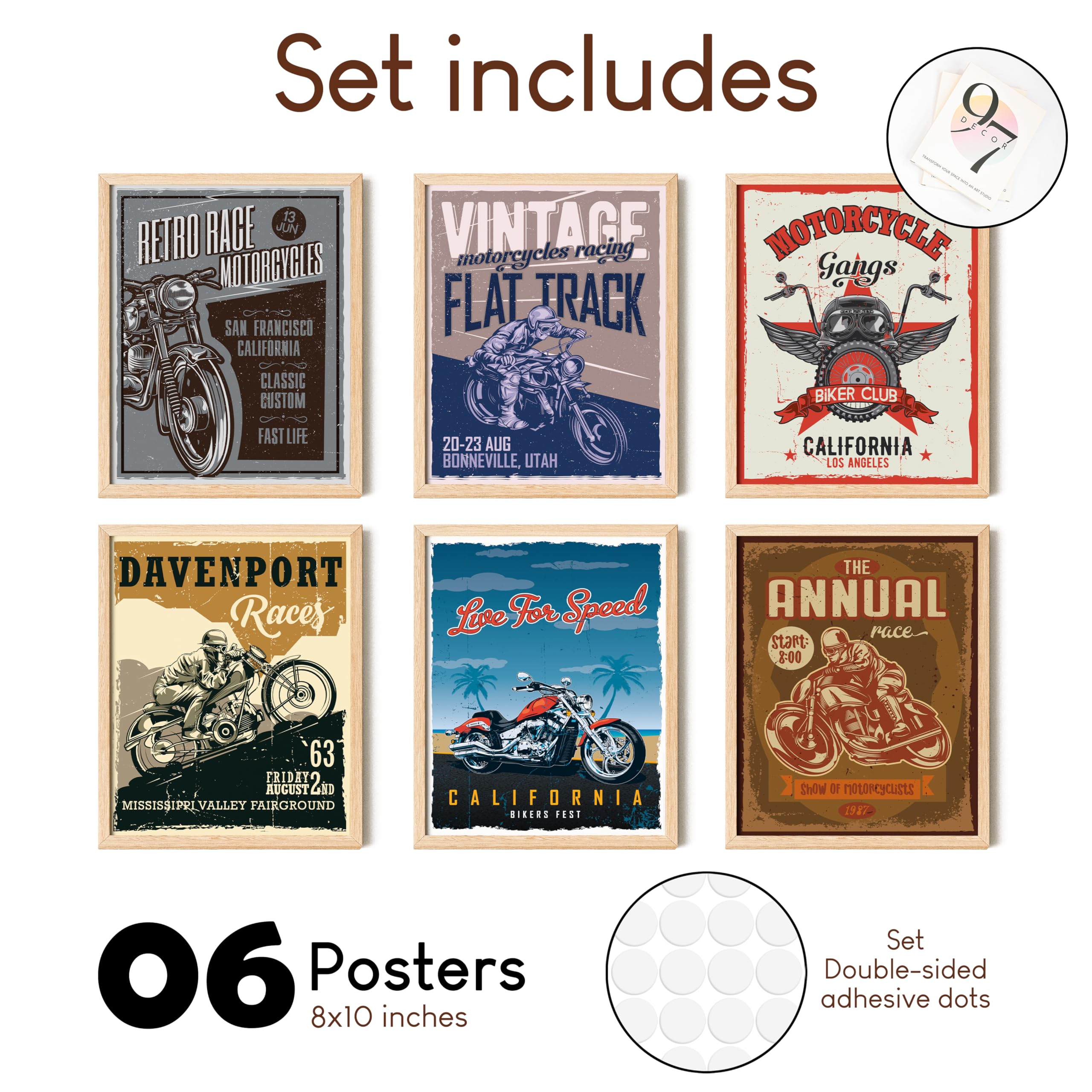 Amazon.co.jp: 97 Decor オートバイポスター - ビンテージモトクロス