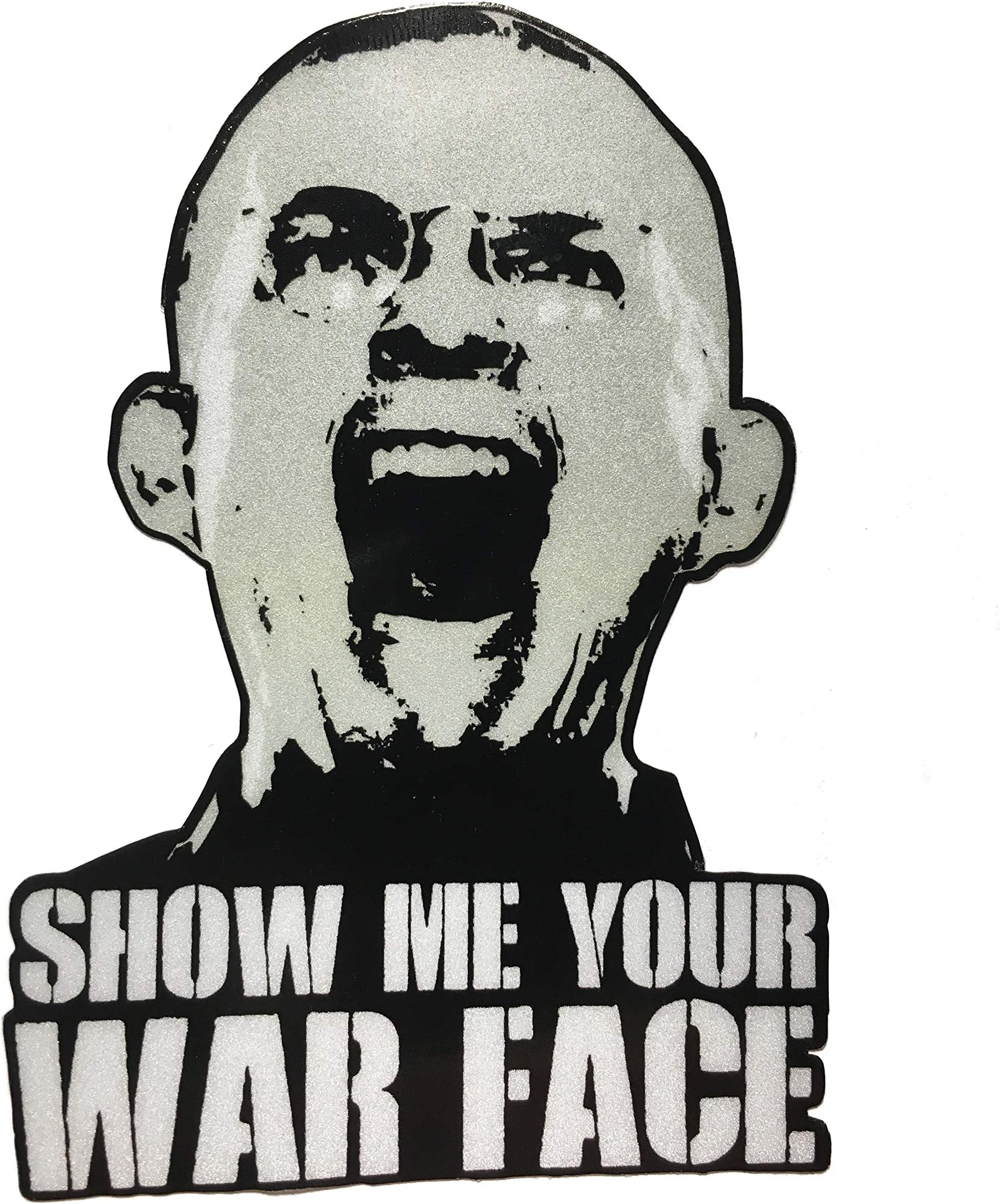 Reflective "Let me see your war face" - Full Metal Jacket - Private Joker Tactical Military Decal Decal Sticker 4" x 3"