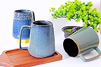 Vista 4 de Taza de café de cerámica de 24 onzas, taza de café con leche, taza de té para cacao, capuchino, latte, cereales, apta para lavavajillas, microondas