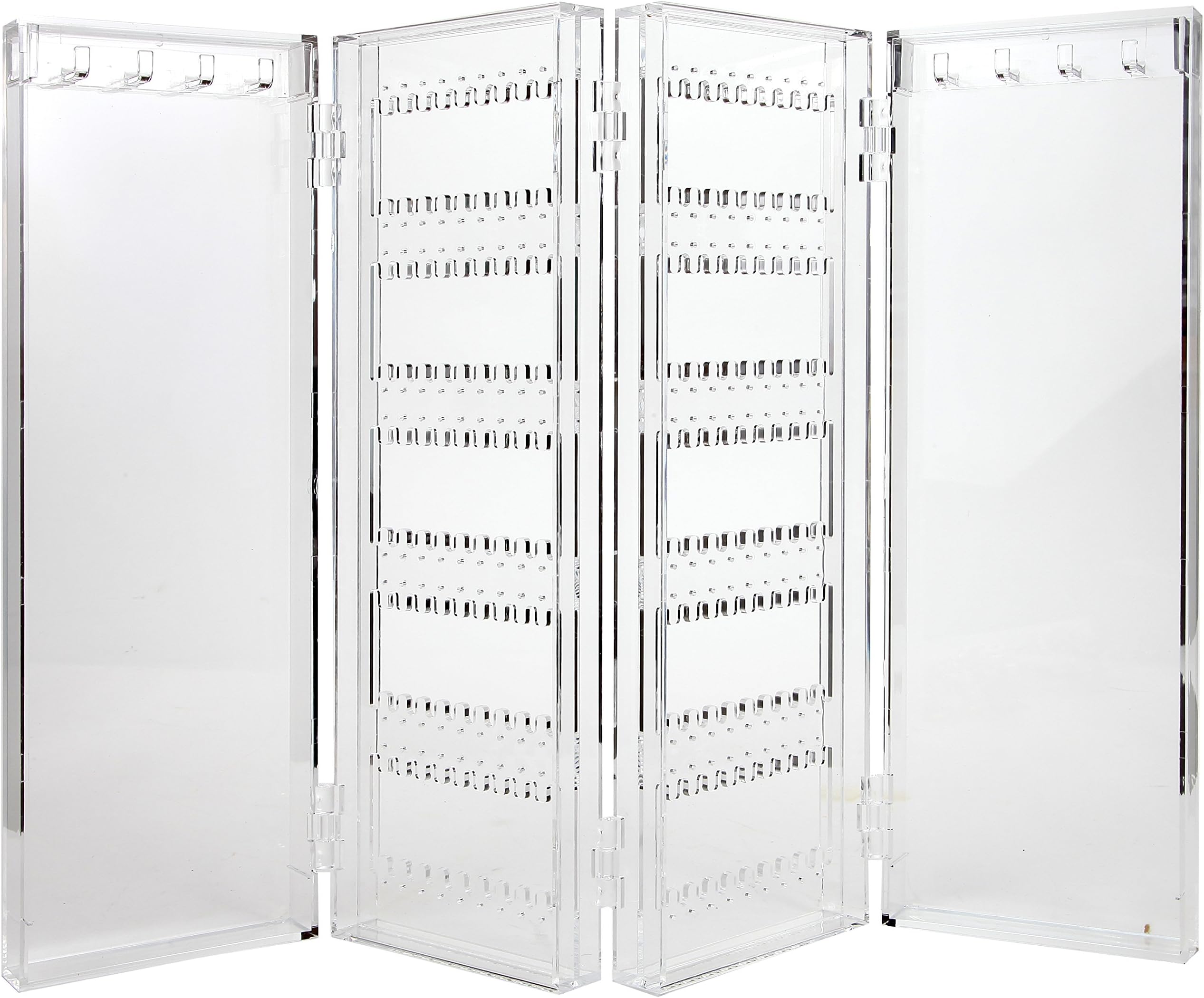 Foldable Acrylic Jewelry Screen - holds up to 120 pairs of earrings and 8 necklace hooks by DecoPlast
