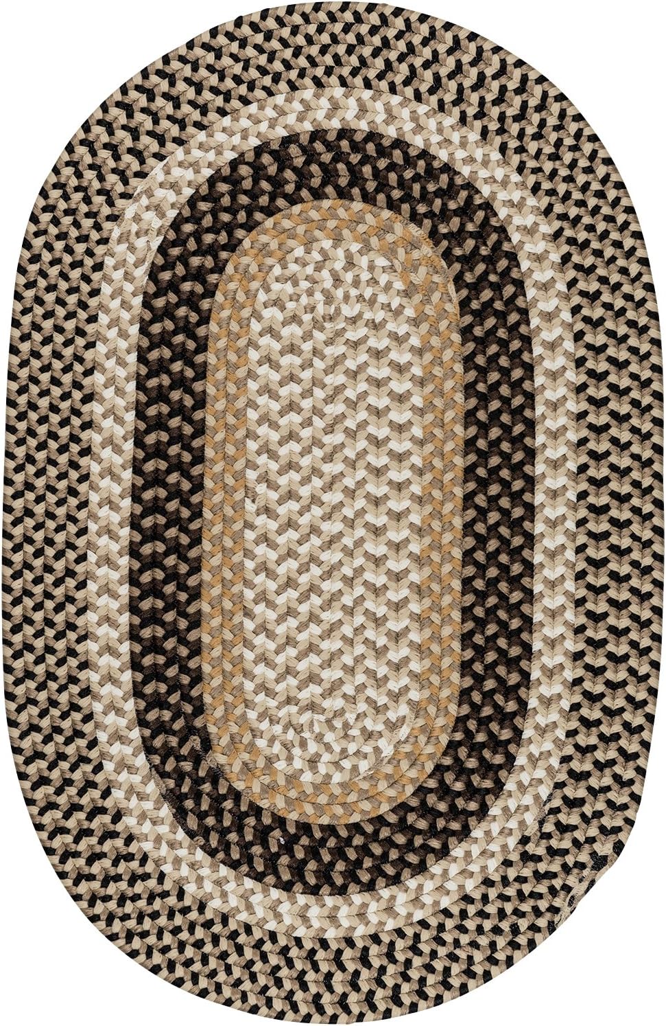 Burmingham Polypropylene Braided Rug, 2' x 3', Black