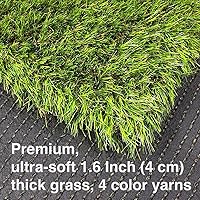 Vista 4 de Azulejos cuadrados de césped artificial, 12.2 x 12.2 pulgadas (paquete de 2)