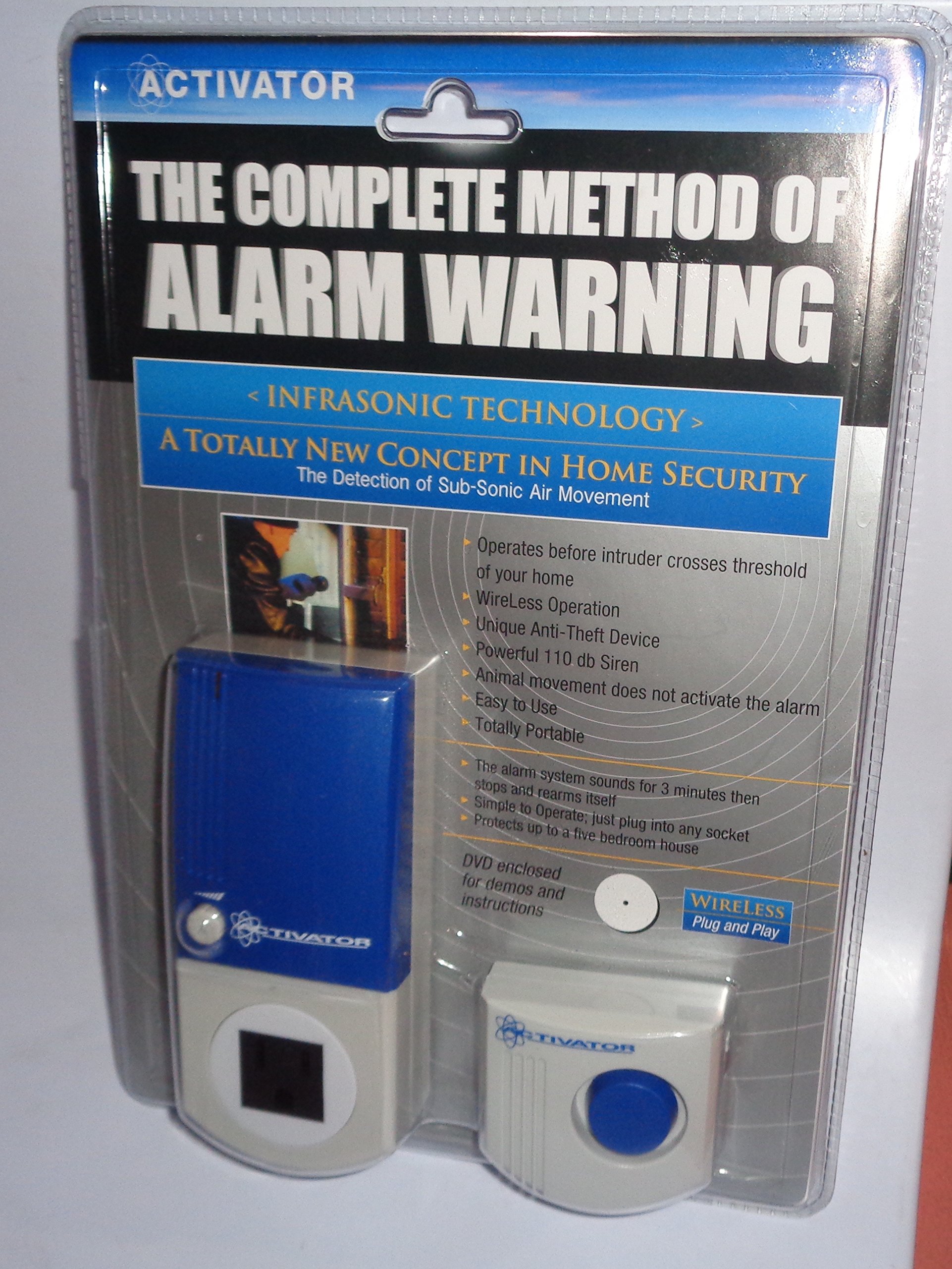 Activator RX-9 Infrasonic Home Security Alarm, Silver