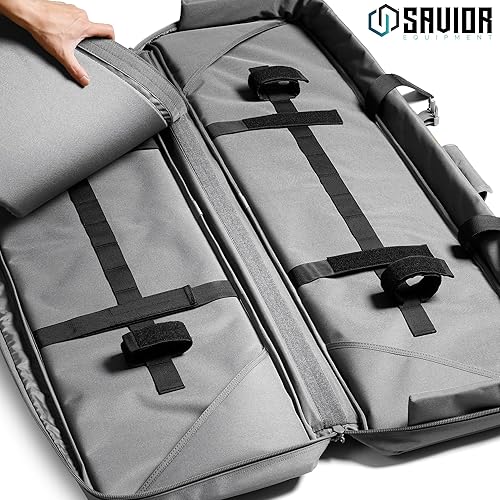 Miniatura 2 de Savior Equipment Specialist Series Tactical Double Long Gun Bag Case Backpack 4 Pistol Handgun Storage, Lockable Zippers, Padded Drag Handles,
