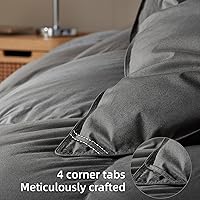 Vista 5 de Edredón de fibra de plumón de ganso tamaño individual, relleno de edredón 100% algodón orgánico, relleno de edredón de lujo para todas