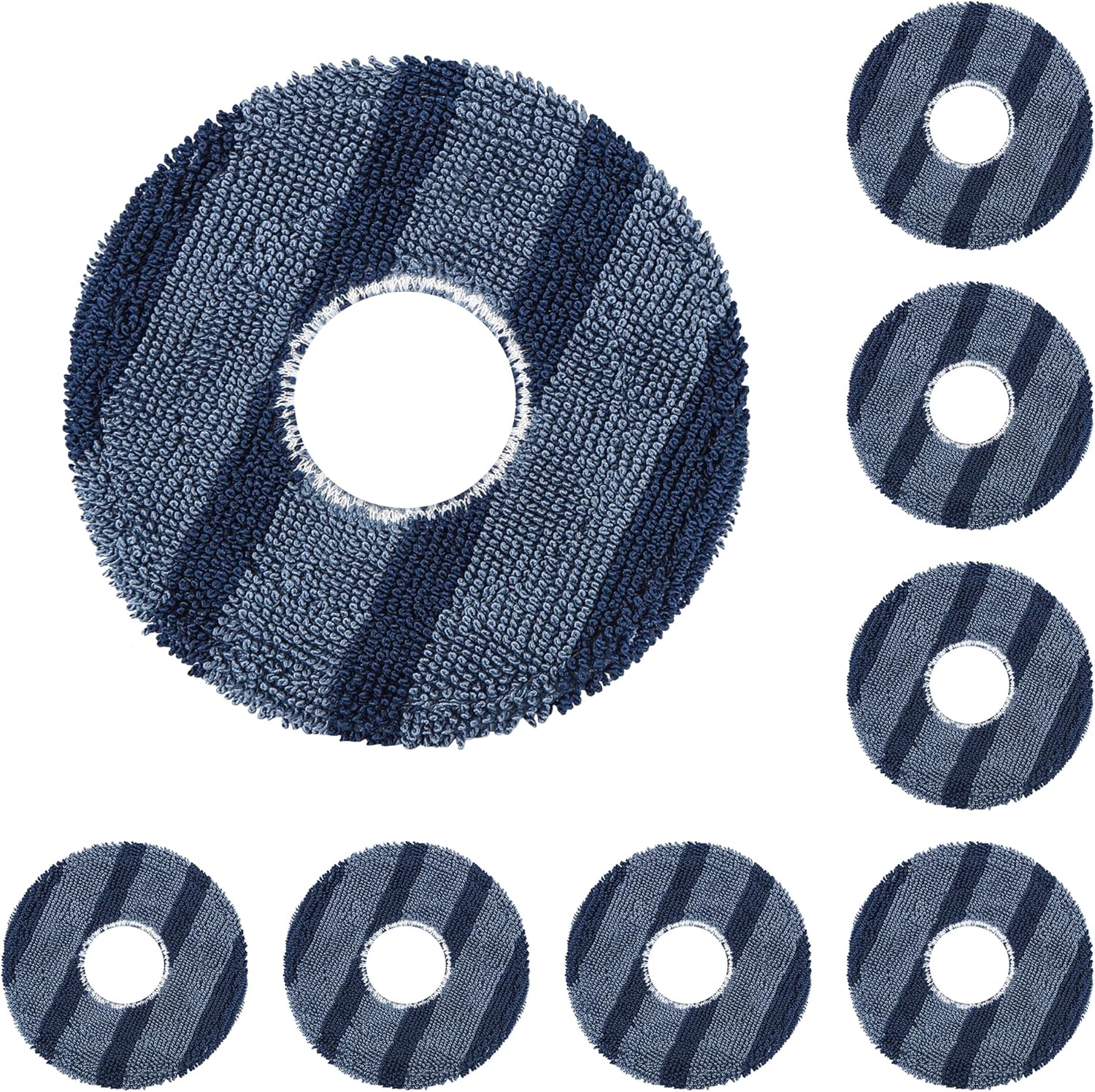 F Flammi 8 Pack Washable Robot Vacuum and Mop Pads for EUFY C20 Omni Robot Vacuum, High-Twist Microfiber Reusable Mop Cloths Replacement Parts