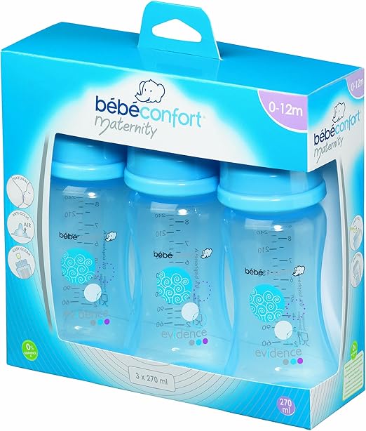 Bebe Confort Biberons Col Large Maternity 270ml Lot 3 Blanc Amazon Fr Bebe Et Puericulture